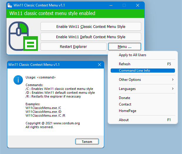 win11 classic context menu cmd parameters